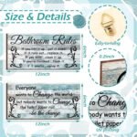 Jetec 2 Pieces Funny Bathroom Signs Bathroom Wall Decor Toilet Wall Accessories Farmhouse Toilet Rustic Wooden Signs(Chic Style) - Image 4