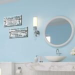 Jetec 2 Pieces Funny Bathroom Signs Bathroom Wall Decor Toilet Wall Accessories Farmhouse Toilet Rustic Wooden Signs(Chic Style) - Image 6