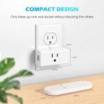 SURNICE Remote Control Outlet 15A Wireless Light Switch for Household Appliances, 260 FT Range, Electrical Outlet Switch, FCC Certified, ETL Listed, 4 Outlets + 1 Remote - Image 8