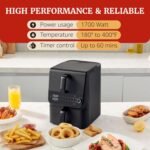 Elite Gourmet Dual Stacked Air Fryer, 10.5 Qt Capacity, PFAS Free Nonstick, 10 Presets, SYNC Cook & SYNC Finish, Adjustable Time & Temp, 1700-Watts, 34 Delicious Recipes, Black - Image 6