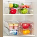 Vtopmart 8pcs Clear Organizers and Storage Bins with Lids, Stackable Plastic Storage Containers with Handles for Fridge, Freezer, Pantry, Cabinet, Kitchen Organization - Image 4