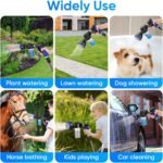 Dog Shower Attachment Water Hose Nozzle Sprayer Set with Metal 3-Way Diverter & 6.6 Ft Long Hose, Tub Faucet for Shower Arm Easy Faucet Pup Pet Bathing Sprayer Washer Kit - Image 7