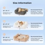ZOMISIA Small Dog Beds for Small Dogs - Washable Cat Beds for Indoor Cats, Rectangle Orthopedic Puppy Bed with Fluffy Removable Cover, 20x19x7inches, Grey - Image 3