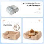 ZOMISIA Small Dog Beds for Small Dogs - Washable Cat Beds for Indoor Cats, Rectangle Orthopedic Puppy Bed with Fluffy Removable Cover, 20x19x7inches, Grey - Image 6