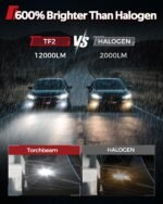Torchbeam H11/H16/H8 LED Fog Light Bulb, 12000 Lumen Upgrade,600% Brightness H11 LED Fog Lights, 1:1 Replacement For Cars,Trucks,and SUVs,3-Minute Quick Installation,Pack of 2 - Image 3