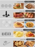 Stand Mixer 9 IN 1, 850W Tilt-Head Multifunctional Electric Mixer with 8 QT Stainless Steel Bowl, 1.5L Glass Jar, Meat Grinder, Hook, Whisk, Beater Dishwasher Safe (Black) - Image 4