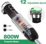 Blackcow Immersion Blender Handheld, 800W Powerful Electric Hand Blender with Titanium Alloy Blades, 12 Speeds & Turbo, Electric Hand Mixer for Smoothies, Soups, Baby Food and Purees - Image 3