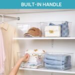 Vtopmart 4 Pack Extra Large Clear Plastic Storage Bins,11x11 Cube Acrylic Organizer Square Containers with Handle for Pantry,Closet,LaundryRoom,Kitchen,Bathroom,UnderSink Organization - Image 5