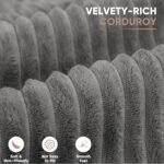 Homall 108" Modular Sectional Sofa, Boneless Couch with L-Shape Chaise, Cloud Couch with Deep Seat Upholstered, No Assembly Required for Living Room, Bedroom (Corduroy, Grey) - Image 5