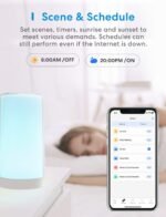 meross Smart Table Lamp, Bedside Lamp, Compatible with Apple HomeKit, Siri, Amazon Alexa and SmartThings, Tunable White and Multi-Color, Touch Control, Voice and App Control - Image 7