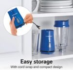 Hamilton Beach Portable Blender for Shakes and Smoothies, 14 Oz BPA Free Travel Cup & Lid, Durable Stainless Steel Blades, Personal Smoothie Blender, Blue, 51132G - Image 5