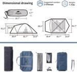 Naturehike P-Plus 3-4 Person Camping Tent with Vestibule, Waterproof Windproof 3 Person 4 Person Tents for Camping - Image 3