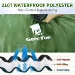 GEERTOP Flannel Sleeping Bags for Adults Big & Tall People Portable Cold Weather Envelope XXL All Seasons Camping Sleeping Bag - Image 3