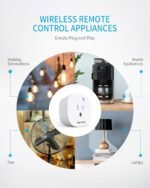 Syantek Remote Control Outlet Wireless Light Switch for Household Appliances, Expandable Remote Light Switch Kit, Up to 100 ft Range, FCC Certified, ETL Listed, White (3 Outlets + 1 Remotes) - Image 4