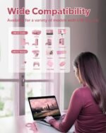 JoyReken 4-Port USB 3.0 Hub, FlyingVHUB Vertical Data USB Hub with 2 ft Extended Cable, for Mac, PC, Xbox One, PS4, PS5, iMac, Surface Pro, XPS, Laptop, Desktop, Flash Drive, Mobile HDD(Pink) - Image 4