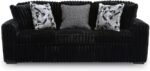 Signature Design by Ashley Midnight-Madness Modern Anti Sage Sofa with Reversible Cushions, Black - Image 4