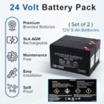 AlveyTech Premium 24 Volt Battery Pack for the Razor Dirt Quad Electric ATV (9 Ah Extended Range Upgrade, All Versions) - Replacement Set of 2 Rechargeable AGM Batteries with Wiring Harness - Image 6