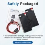 AlveyTech Premium 24 Volt Battery Pack for the Razor Dirt Quad Electric ATV (9 Ah Extended Range Upgrade, All Versions) - Replacement Set of 2 Rechargeable AGM Batteries with Wiring Harness - Image 7