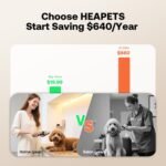 HEAPETS Dog Grooming Clippers, Low Noise, Electric Quiet, Adjustable Clipper Comb, Rechargeable Cordless Dog Hair Clippers for Dogs Cats Pets, Gold - Image 3