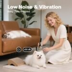 HEAPETS Dog Grooming Clippers, Low Noise, Electric Quiet, Adjustable Clipper Comb, Rechargeable Cordless Dog Hair Clippers for Dogs Cats Pets, Gold - Image 4