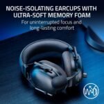 Razer BlackShark V2 Pro Wireless PlayStation Gaming Headset: 50mm Drivers - Super Wideband Mic - Noise Isolating Earcups - For PS5, Nintendo Switch 2, PC, Mac - Bluetooth, USB-C - 70hr Battery – Black - Image 7
