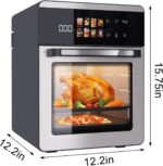 HOMLOVE 18QT Large Air Fryer Oven with Touch Screen Display, 10-in-1 Air Fry, Roast, Bake, Broil, Dry, Frozen, Proof Combo with Window, Family-Size, Multi-Function, Healthy Cooking 120V - Image 3