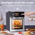 HOMLOVE 18QT Large Air Fryer Oven with Touch Screen Display, 10-in-1 Air Fry, Roast, Bake, Broil, Dry, Frozen, Proof Combo with Window, Family-Size, Multi-Function, Healthy Cooking 120V - Image 5