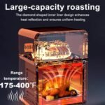 HOMLOVE 18QT Large Air Fryer Oven with Touch Screen Display, 10-in-1 Air Fry, Roast, Bake, Broil, Dry, Frozen, Proof Combo with Window, Family-Size, Multi-Function, Healthy Cooking 120V - Image 6