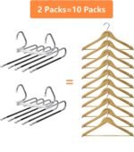 Kalimdor Pants Hangers 2 Pack Space Saving Metal Closet Organizer,Clothes Pants Hangers,Anti-Slip Design,Closet Organizers and Storage for Pants Jeans Skirts Scarf Legging - Image 5