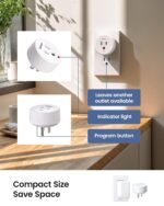 Zoiinet Remote Control Outlet Plug Switch, Buckle Design & Removable Wireless Light Switch, No Wiring Needed, 300 ft, 15A/1500W, Programmable, for Household Appliances - Image 5