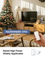 Zoiinet Remote Control Outlet Plug Switch, Buckle Design & Removable Wireless Light Switch, No Wiring Needed, 300 ft, 15A/1500W, Programmable, for Household Appliances - Image 6