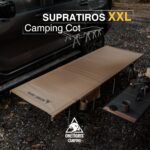 ONETIGRIS SUPRATIROS Extra Large Camping Cot, Height Adjustable Oversized Sleeping Cot with Extending Legs for Camping, Car Trips, Truck, Beach, Office Nap, Sturdy Supports Up to 400lbs - Image 3