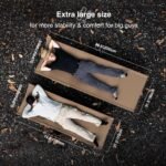 ONETIGRIS SUPRATIROS Extra Large Camping Cot, Height Adjustable Oversized Sleeping Cot with Extending Legs for Camping, Car Trips, Truck, Beach, Office Nap, Sturdy Supports Up to 400lbs - Image 5