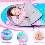 FIOBEE Kids Sleeping Bag for Girls Boys 3 Season Warm & Cool Weather Youth Camping Sleeping Bags with Backpacking Bag Waterproof for Traveling Hiking Indoor Outdoor Camping Essentials - Image 7