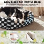 JOEJOY Dog Bed Medium Size Dog, Rectangle Washable Orthopedic Corduroy Fleece Pet Bed with Removable Zipper Cover, Cute Soft Calming Puppy Bed with Non Skid Bottom - Image 3