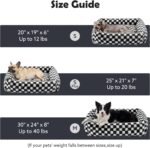 JOEJOY Dog Bed Medium Size Dog, Rectangle Washable Orthopedic Corduroy Fleece Pet Bed with Removable Zipper Cover, Cute Soft Calming Puppy Bed with Non Skid Bottom - Image 5