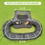 Guinea Pigs Playpen with Surround Tunnel,Pop Open Tent with Tube for Dwarf Rabbits,Chinchilla,Ferret and Other Small Animals to Run and Exercise Indoor or Outdoor (Playpen with Tunnel) - Image 5