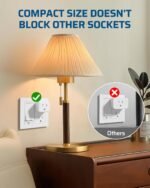 DEWENWILS Wireless Control Outlet for Christmas Decor, Programmable and Expandable Electrical Switch, 100FT Range, 125V/15A/1875W Light Switch, 2 Remote and 5 Outlets - Image 4