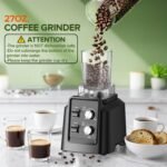 Blender with Self-Cleaning & Dry Grinder - 1400W Professional Blender for Smoothies and Ice Crushing, Dishwasher Safe 68oz Jar, Includes 27oz Mill for Spices & Coffee, Black - Image 4