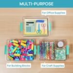 Vtopmart 6 Qt Plastic Storage Bins with Lids, Clear Sensory Bins, Arts Crafts Organizers and Storage, Stackable Containers for Home Office and School Supplies, 4 Pack - Image 6