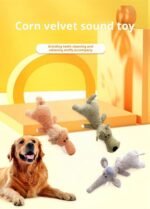 Soft Chew Toy for Dog Cute Durable Dog Toy Stuffed Animal Dog Plush Toy Puppy Pet Mutt Toy Plush Dog Chew Toy Suitable for Large, Medium and Small Dogs Green The Wolf - Image 4