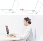 2pcs Keyboard Stands, Mini Laptop Stand for Desk, Portable Laptop Stand Compatible with MacBook Air Pro, Dell XPS, Lenovo, HP More. (Black) - Image 3