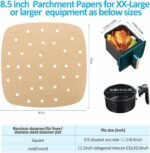 Air Fryer Parchment Paper Liners: 200PCS 8.5 inch Square Perforated parchment paper for Air Fryer, Premium Bamboo Steamer Liner for Air Fryers Baking Cooking Oven - Image 3
