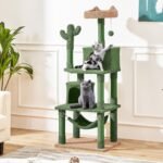 Yaheetech Cactus Cat Tree for Indoor Cats, 62in Cat Tower with Scratching Posts, Hammock & Dangling Ball, Multi-Level Condo Activity Center Furniture - Image 3