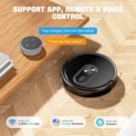 XIEBro Robot Vacuum and Mop Combo, 2 in 1 Vacuuming & Mopping Robot with Schedule, App/Bluetooth/Voice, 3200Pa Max Suction, Self-Charging Robot Vacuum Cleaner, Slim, Ideal for Hard Floor, Carpet - Image 3