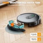 XIEBro Robot Vacuum and Mop Combo, 2 in 1 Vacuuming & Mopping Robot with Schedule, App/Bluetooth/Voice, 3200Pa Max Suction, Self-Charging Robot Vacuum Cleaner, Slim, Ideal for Hard Floor, Carpet - Image 5