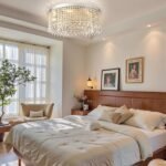 Modern Crystal Chandelier 8-Lights Large Raindrop Crystal Chandeliers Flush Mount Ceiling Light Fixture for Living Room Dining Room Bedroom - Image 6