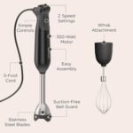 Vitamix 2-Speed Immersion Blender + Whisk Attachment, Professional-Grade Hand Blender with 350-Watt Motor and Stainless-Steel Blade, Black - Image 5