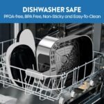 ECOWELL Air Fryer,Compact Large 6 Quart,Stainless Steel Air Fryer, 8 Food Presets,Touch Screen,BPA-Free, Up to 95% Less Oil*, Roast,Bake, Dry, Reheat,Broil, 120V,Dishwasher-Safe 1700W, Black, TXS5T2 - Image 5