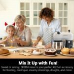 Stand Mixer, Compact & Space-Saving, Stainless Steel Bowl, Unique & Playful Design, Effcient Motor, Dishwasher-Safe Attachments, SM-2549A (Panda) - Image 4